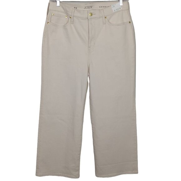 J. Crew Denim - J. Crew slim wide leg BX818 cream women's Jeans size‎ 32